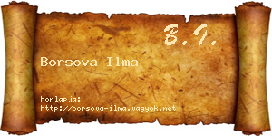 Borsova Ilma névjegykártya